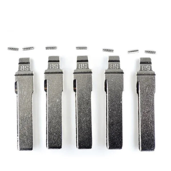 VW/Audi HU66 - Flip Key Blade w/Roll Pins for OEM Remotes (5 Pack)
