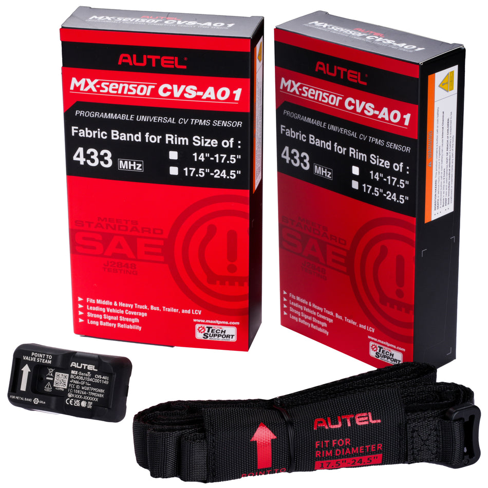 Autel CVS-A01 Fabric-Banded R17.5-24.5 Programmable CV TPMS Sensor
