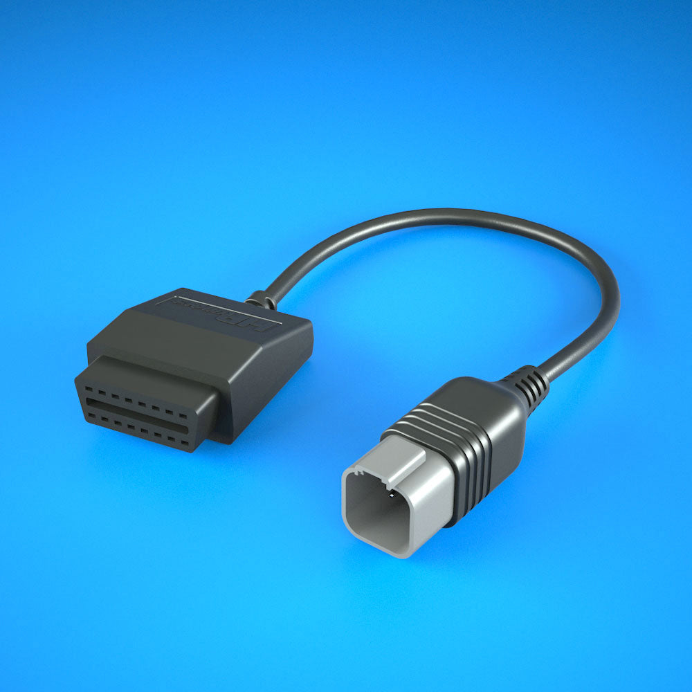 HP Tuners OBDII Adapter Cable for supported BRP vehicles, including Can-Am and Sea-Doo diagnostic scanner