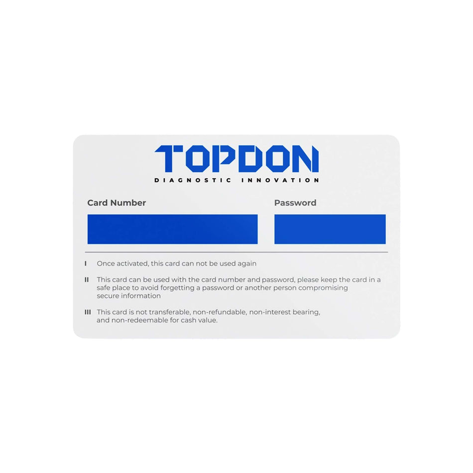 TOPDON Phoenix Max/Smart One-Year Update Passenger Car