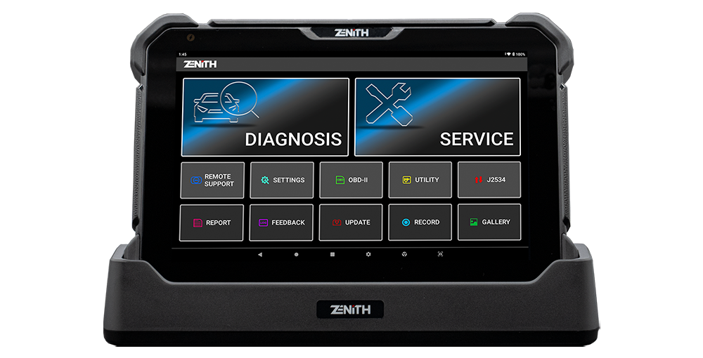 EZDS Zenith Z7 Diagnostic Tablet Side View - EZDS Zenith