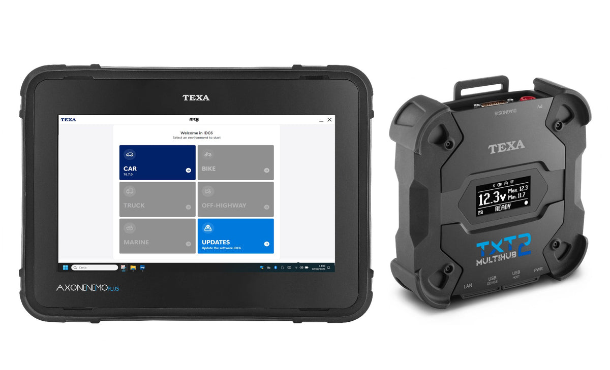 TEXA AXONE Nemo Plus CAR with Multihub 2 - package contents