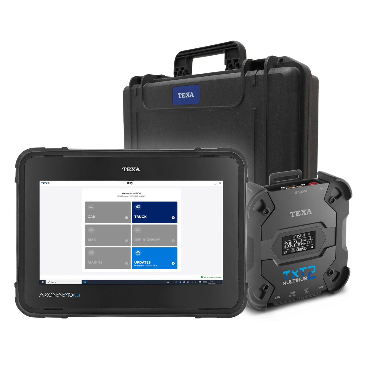 TEXA AXONE Nemo Plus TRUCK with Multihub 2 - package contents