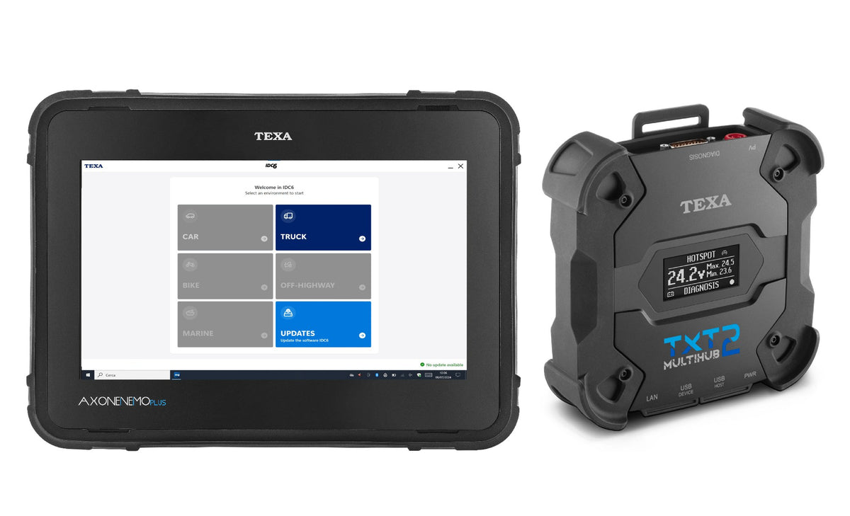 TEXA AXONE Nemo Plus TRUCK with Multihub 2 - package contents