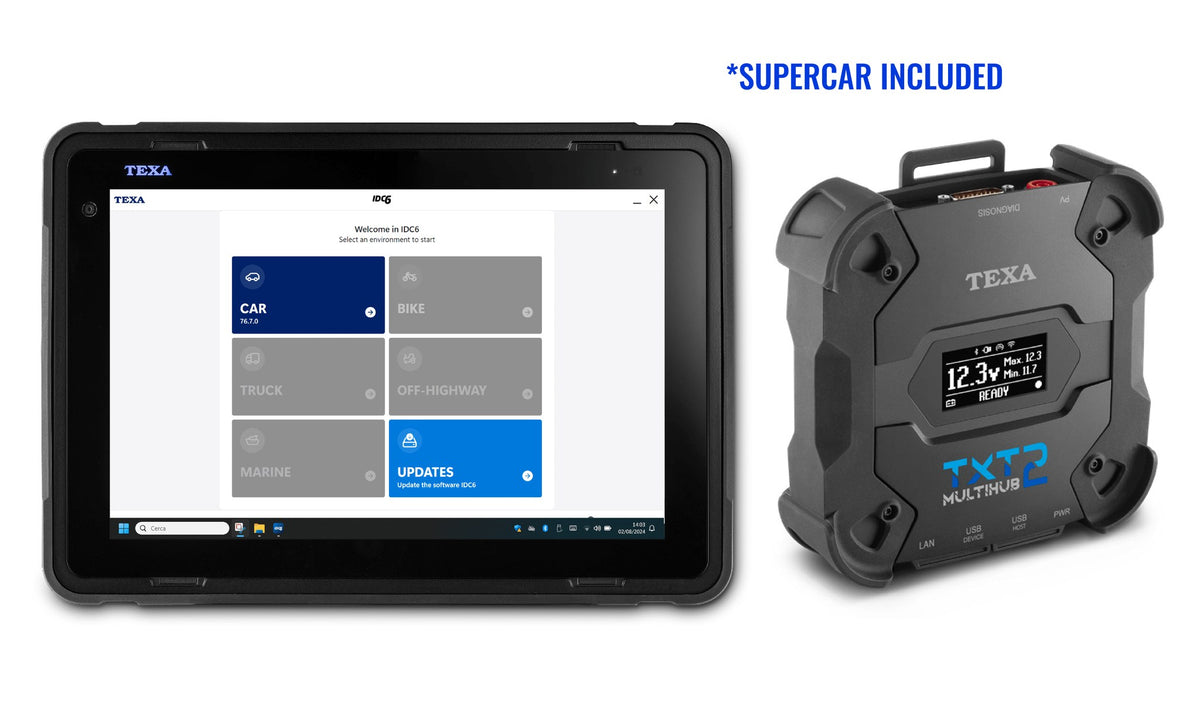 TEXA AXONE Voice CAR & Supercar with Multihub 2 - package contents