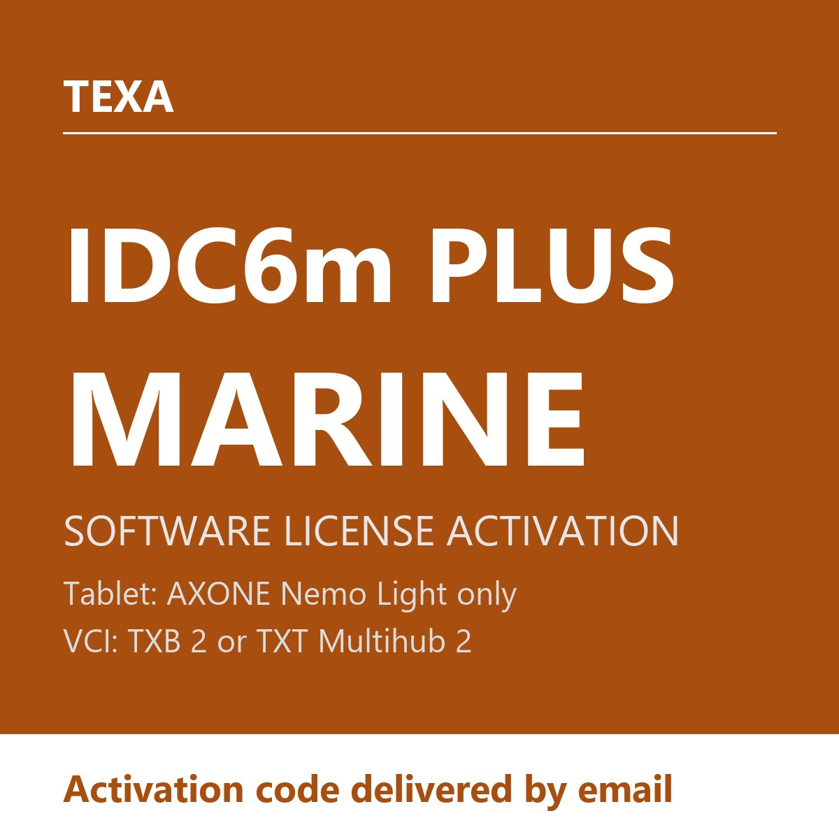 TEXA IDC6m PLUS MARINE Software License - Activation for AXONE Nemo Light