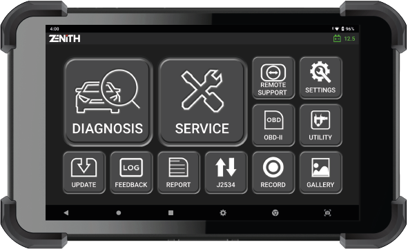 EZDS Zenith Z5 Diagnostic Tablet Side View - EZDS Zenith