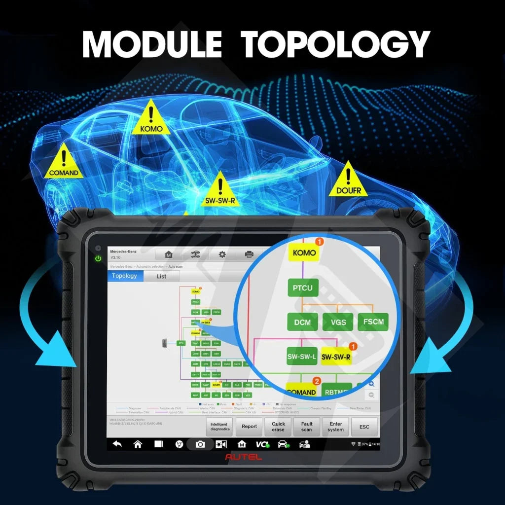 Autel Maxisys Ultra - Diagnostic Scan Tool Oscilloscope Waveform Generator J2534 Vcmi Tools
