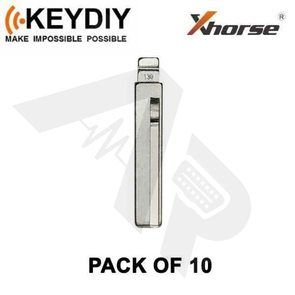 Key Blade: 130# - Hy18R Hyundai/kia Blade For Xhorse & Keydiy Universal Remotes (Pack Of 10X) Blades