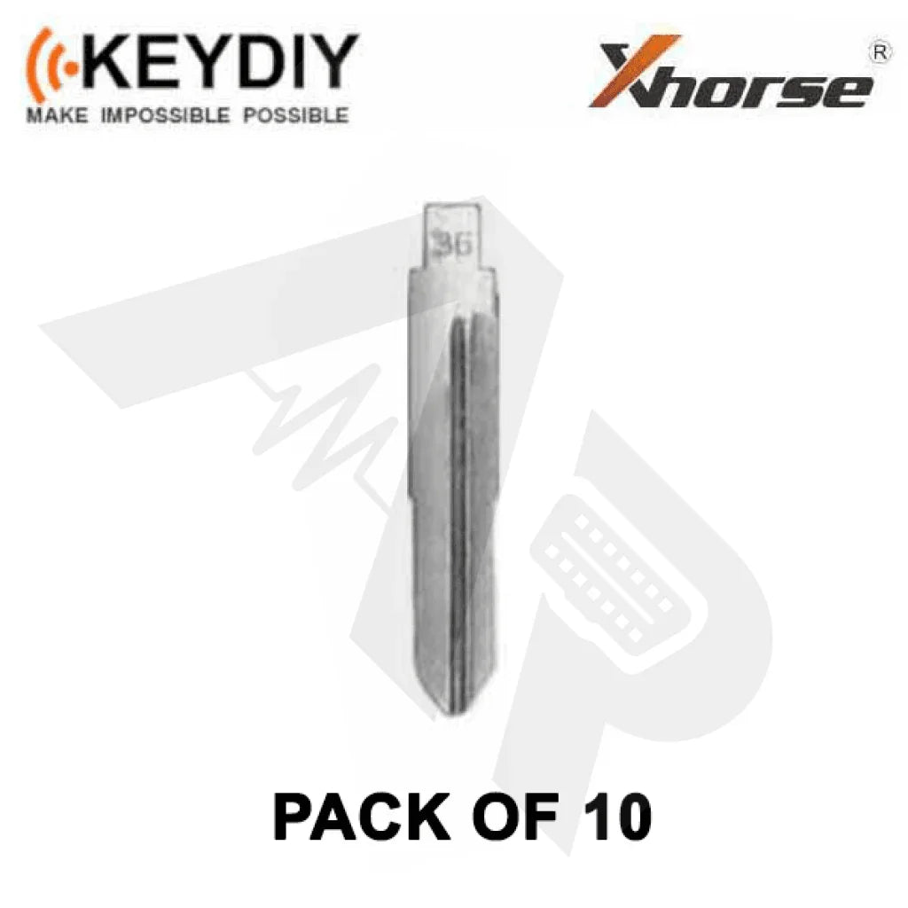Key Blade: 36# - Hy16 Hyundai/kia Blade For Xhorse & Keydiy Universal Remotes (Pack Of 10X) Blades