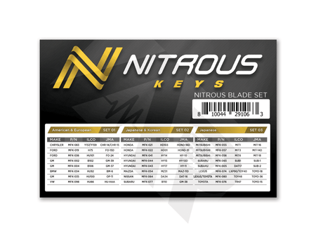Nitrous Keys - Complete Mfk Set (Heads Blades And Transponder Chips)