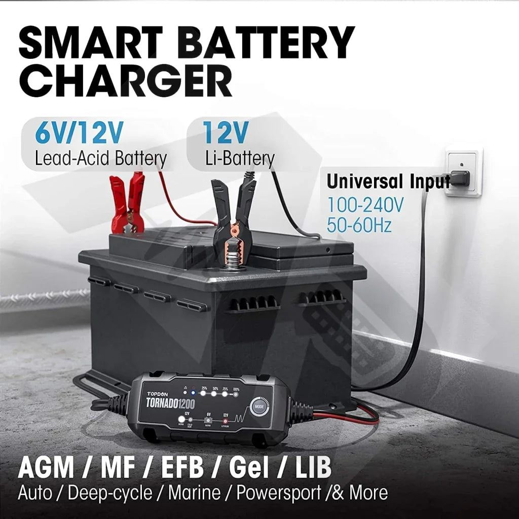 Topdon Tornado 1200 - Smart Battery Charger Vehicle Chargers